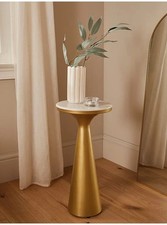 Gold Tone Metal Side End Table