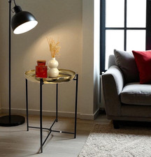 Gold Round Coffee Table Side