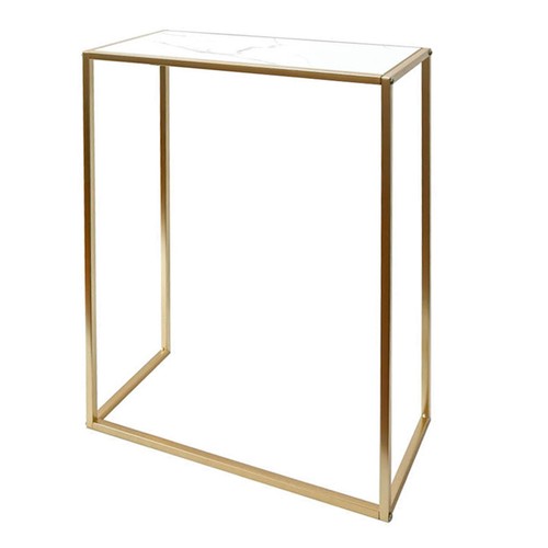 Ohs marble end table - end, modern