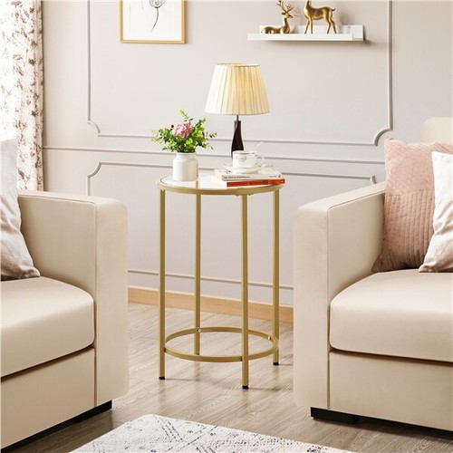 Round side table with - with, glass