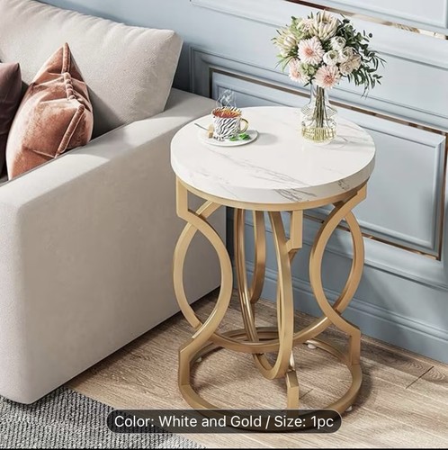 Round white gold side - white, &