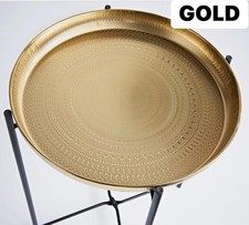 New Gold Tray Top Side Table