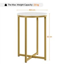 Gold End Side Table, Round
