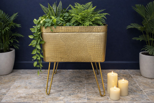 Gold metal storage - metal, side