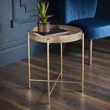 Gold Metal Side End Tray Table