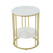 Real Marble Stone Side Table