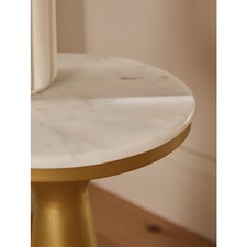 Gold-Tone Metal Side Table